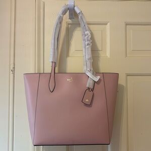 Light pink Kate Spade tote bag! With zipper, brand new!!